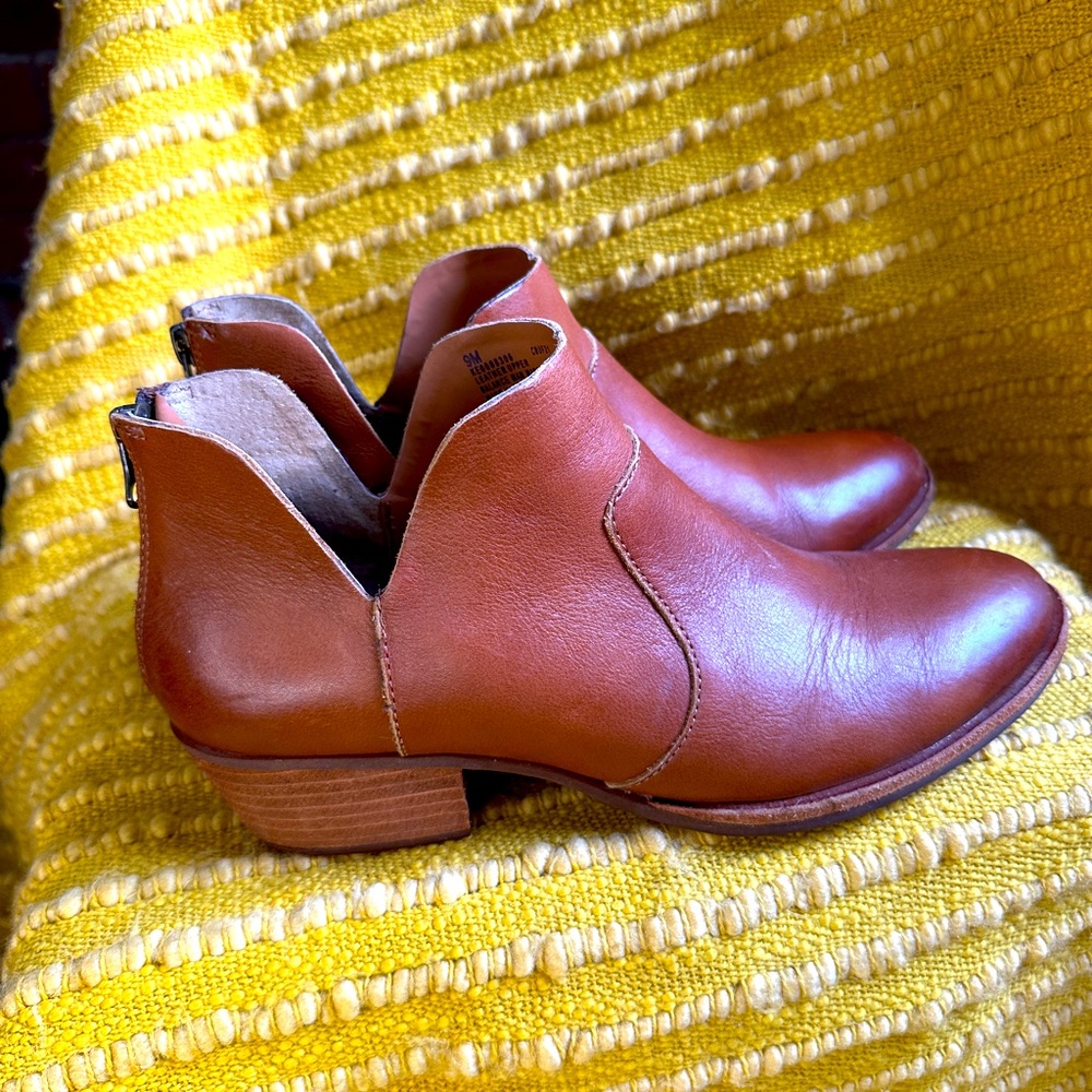 Kork-Ease Skye brown leather booties